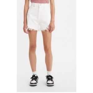 Levi's Women's High-Rise Mom Jean Shorts White Women’s 34 NWT